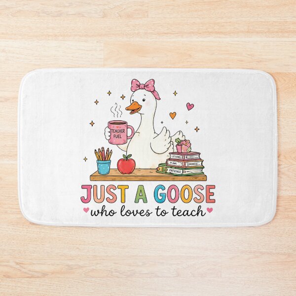 Item preview, Just a Goose Who Loves to Teach — Teacher Fuel Coffee Goose with Books designed and sold by MAPDDesigns.