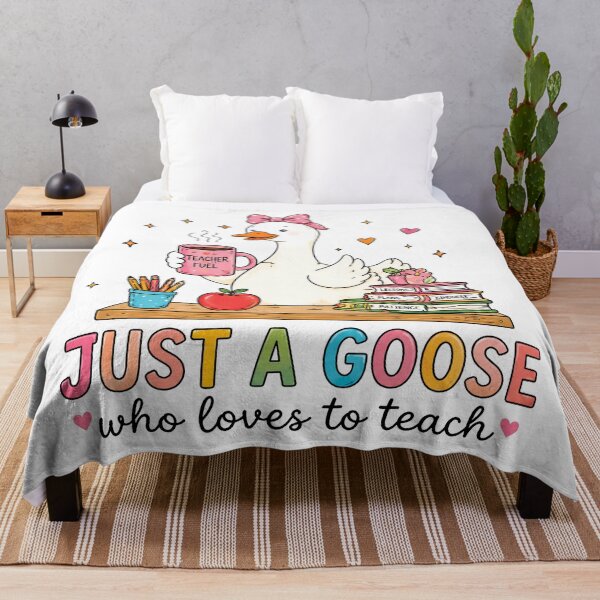 Item preview, Just a Goose Who Loves to Teach — Teacher Fuel Coffee Goose with Books designed and sold by MAPDDesigns.
