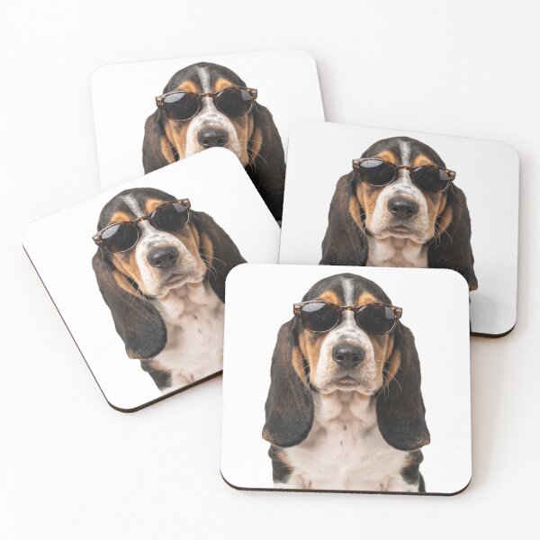 Item preview, Cute Baby Basset Hound Dog Wearing Sunglasses Funny designed and sold by RareLavender.