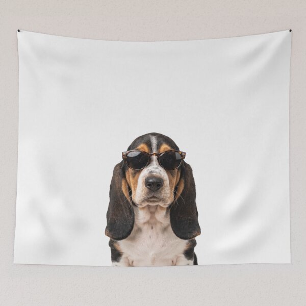 Item preview, Cute Baby Basset Hound Dog Wearing Sunglasses Funny designed and sold by RareLavender.
