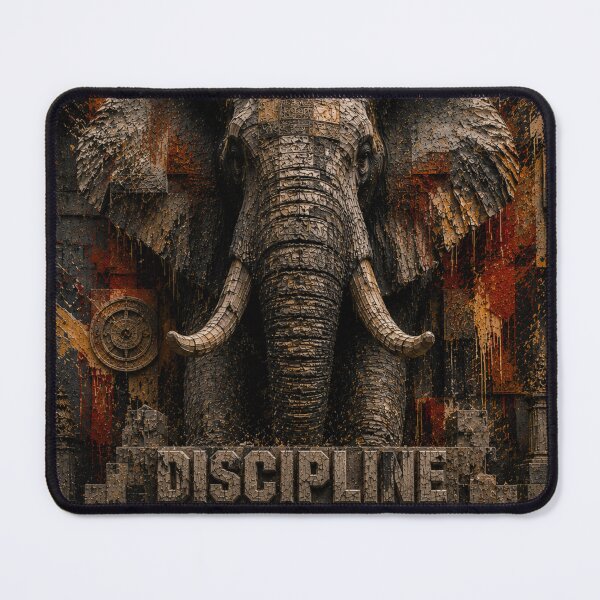 Item preview, Deep Work Engineer Discipline Builds Elephant Brutalist Print designed and sold by SavannaStrikes.