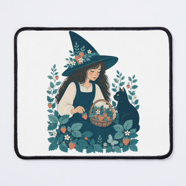 Item preview, Strawberry field Witch Vintage Art designed and sold by AtlantiqArt.