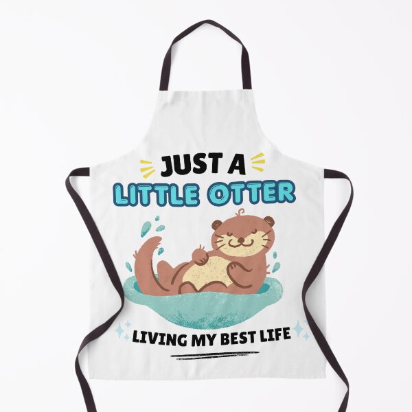 Item preview, A playful cartoon otter floats happily on its back in water, surrounded by sparkles. designed and sold by Twinkz31.