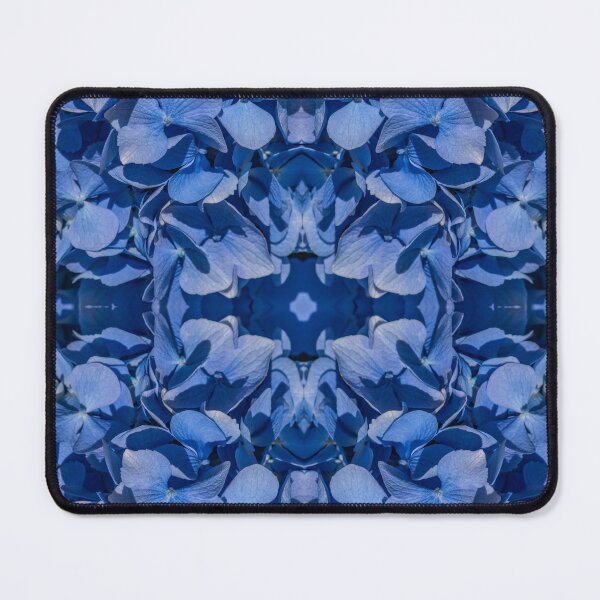 Item preview, Blue Hydrangea Kaleidoscope — Symmetrical Floral Pattern, Jewel Blue Botanical designed and sold by Andrey Yurkevich Art.