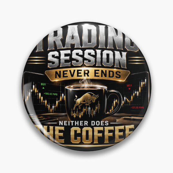 Item preview,  Trading Session Never Ends Neither Does the Coffee Forex Trader Design designed and sold by PipForgeStudio .