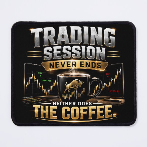 Item preview,  Trading Session Never Ends Neither Does the Coffee Forex Trader Design designed and sold by PipForgeStudio .