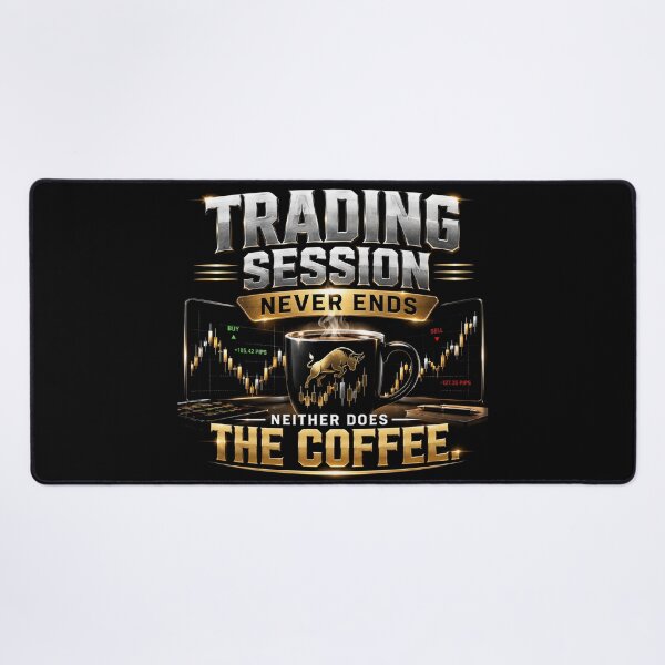 Item preview, Trading Session Never Ends Neither Does the Coffee Forex Trader Design designed and sold by PipForgeStudio .