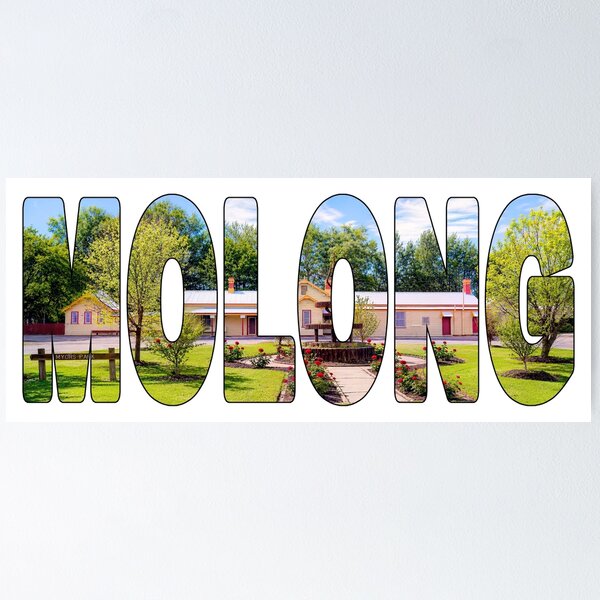 Item preview, MOLONG - NSW Australia Historic Train Station with Spring Roses Park designed and sold by Adam Gormley.