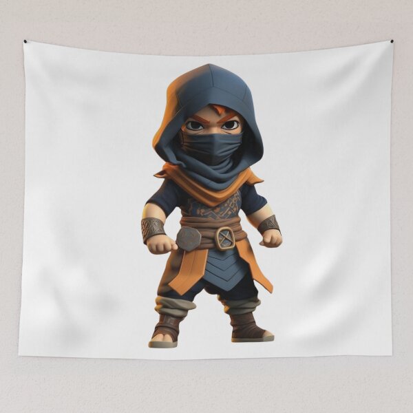 Item preview, Shadow Desert Ninja - Cute Fantasy Rogue Character Art designed and sold by ZyloPrints.