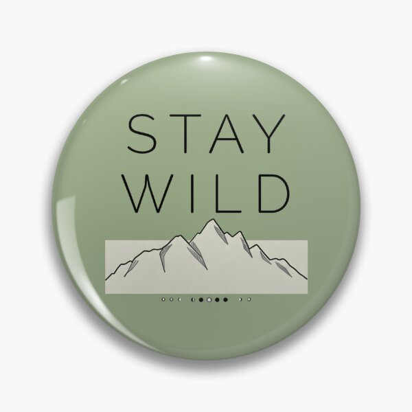 Item preview, Stay Wild Minimalist Mountain Adventure designed and sold by ThunderRed.