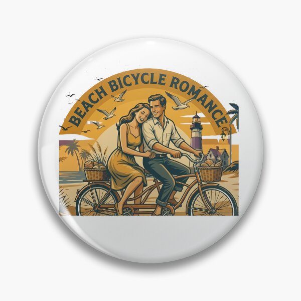 Item preview, Beach Bicycle Vintage Beach Vacation Couple designed and sold by OliviaHayesArt.