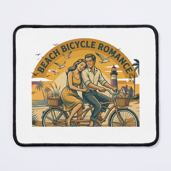 Item preview, Beach Bicycle Vintage Beach Vacation Couple designed and sold by OliviaHayesArt.