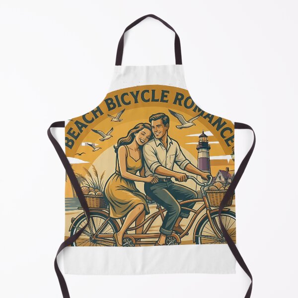 Item preview, Beach Bicycle Vintage Beach Vacation Couple designed and sold by OliviaHayesArt.