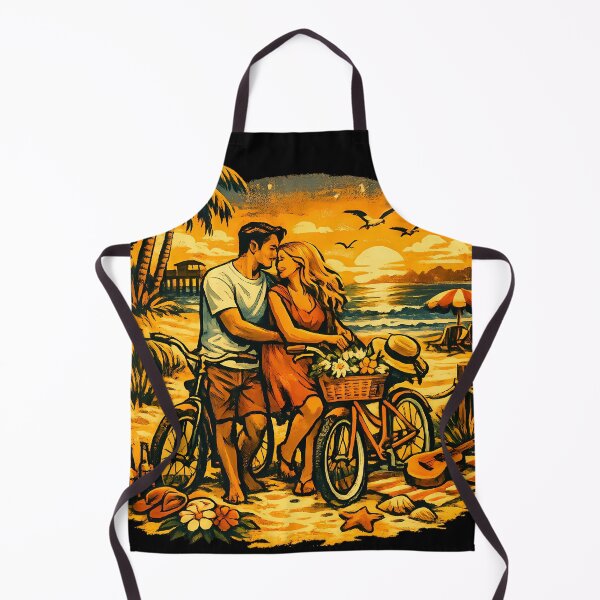 Item preview, Beach Bicycle Anniversary Beach Trip Gift for Couples designed and sold by OliviaHayesArt.