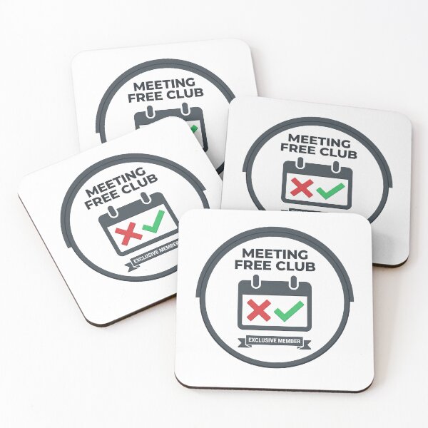 Item preview, Meeting Free Club - Ironic Corporate Fake Brand designed and sold by kdonefive.