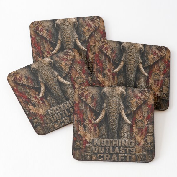 Item preview, Sovereign Operator Outlasts Craft Elephant Brutalist Canvas designed and sold by SavannaStrikes.
