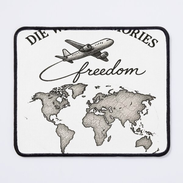 Item preview, Die With Memories Not Dreams Vintage Travel Sticker | Airplane & World Map Adventure Design designed and sold by ArtisticShape.