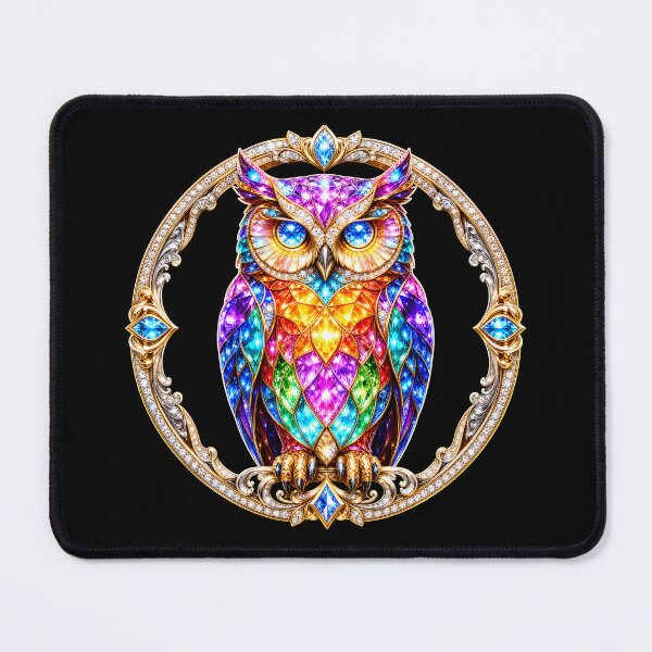 Item preview, Rainbow Owl Diamond Frame Jewel Crystal Art designed and sold by LuisWorks.