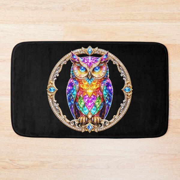 Item preview, Rainbow Owl Diamond Frame Jewel Crystal Art designed and sold by LuisWorks.