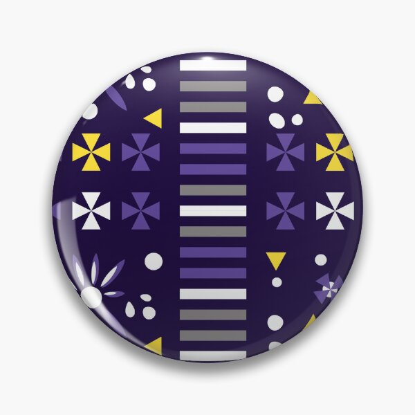 Item preview, Bold Purple & Yellow Geometric Floral Pattern designed and sold by CHANCHANAI.