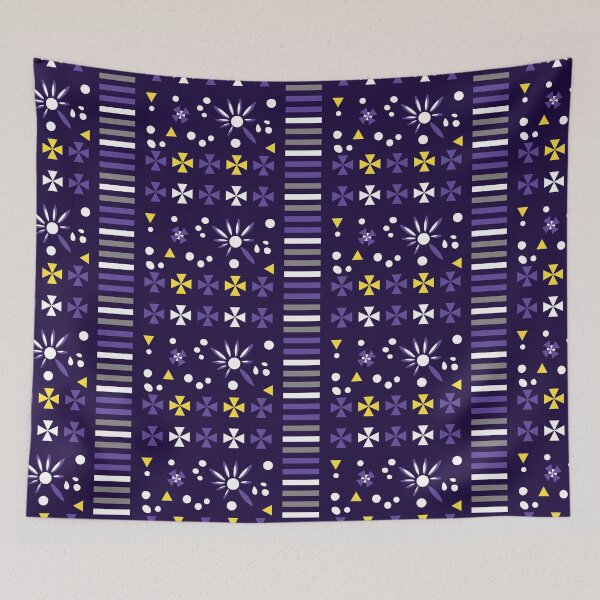 Item preview, Bold Purple & Yellow Geometric Floral Pattern designed and sold by CHANCHANAI.