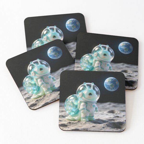 Item preview, Astronaut Emerald Snail - Cosmic Explorer Space Snail designed and sold by ABYSSLAB.
