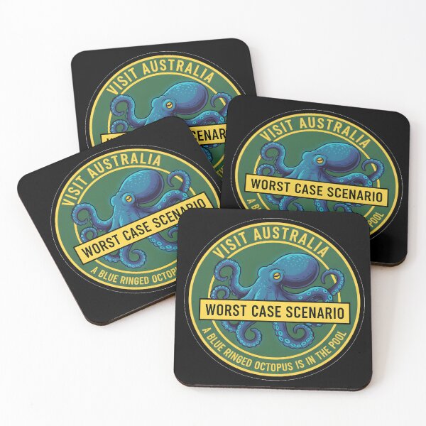Item preview, Visit Australia Worst Case Scenario Blue Ringed Octopus In Pool Badge designed and sold by DeliaDesignsCo.