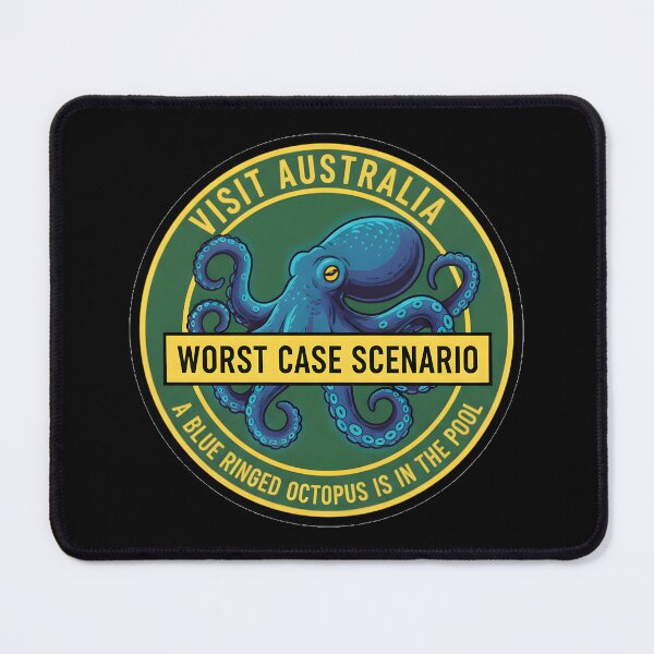 Item preview, Visit Australia Worst Case Scenario Blue Ringed Octopus In Pool Badge designed and sold by DeliaDesignsCo.