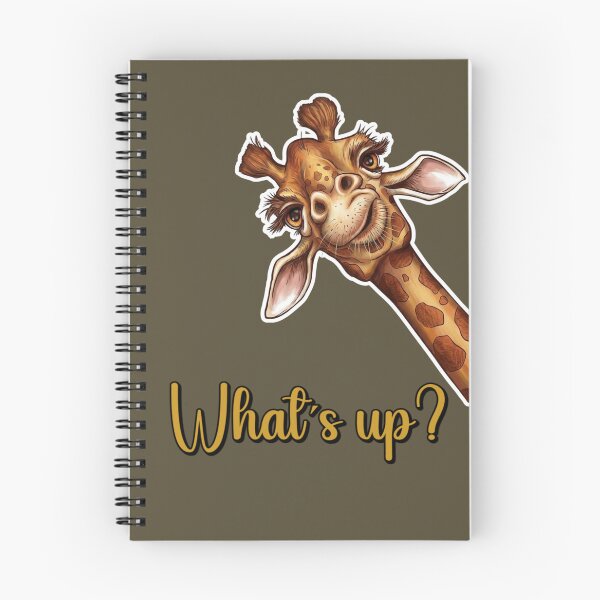 Item preview, Giraffe peeking out, asking, "What's going on?" designed and sold by UUniqueIImprint.