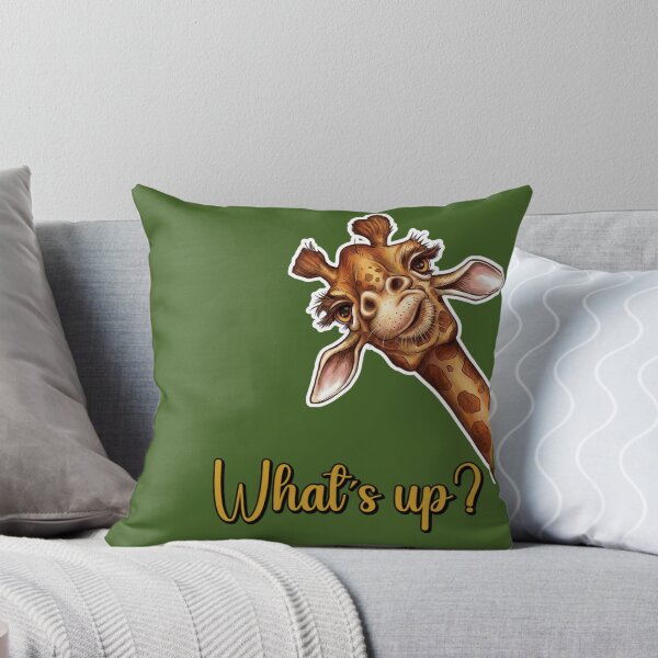 Item preview, Giraffe peeking out, asking, "What's going on?" designed and sold by UUniqueIImprint.