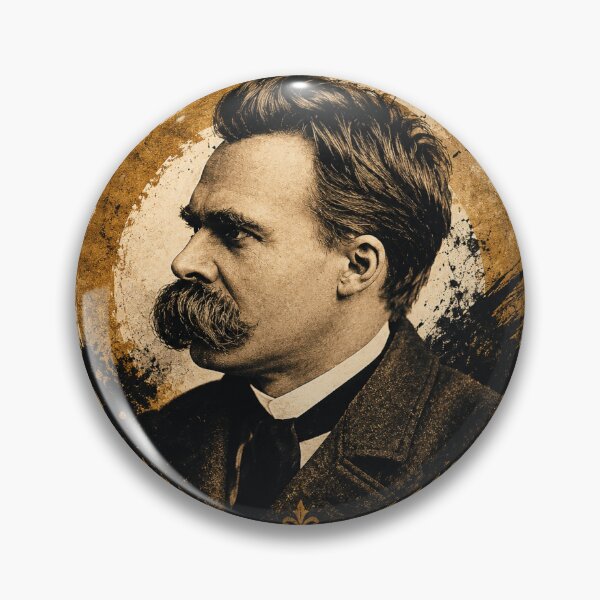Item preview, Friedrich Nietzsche Quotes – Inspirational Philosophy Typography Design | Vintage Portrait Art designed and sold by Alchemy Forge.