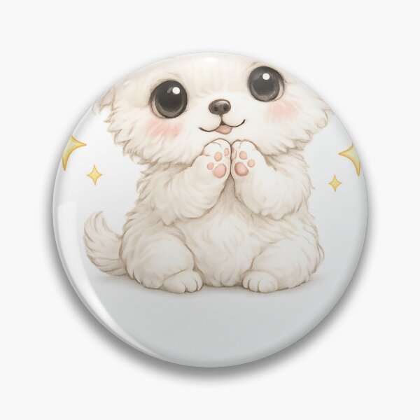 Item preview, Good Job Cute Fluffy Puppy | Kawaii Dog Sticker designed and sold by ArtPrintPov.