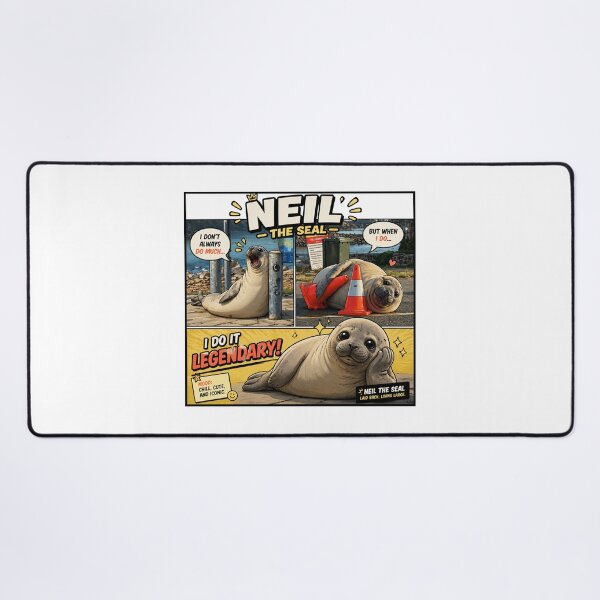 Item preview, Neil The Seal – Funny Comic Seal Meme designed and sold by Mystic & Celestial Art.