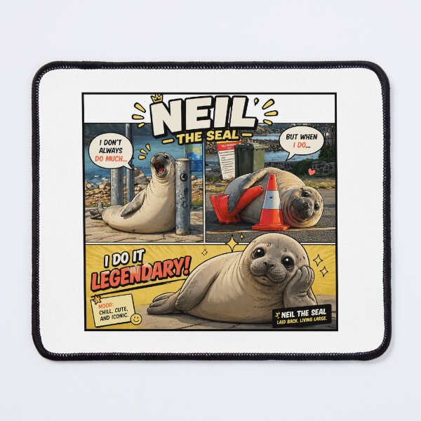 Item preview, Neil The Seal – Funny Comic Seal Meme designed and sold by Mystic & Celestial Art.