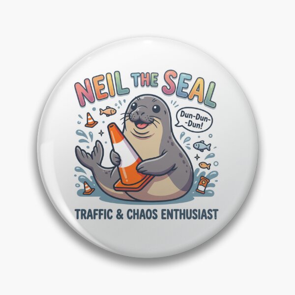 Item preview, Neil the Seal - Traffic and Chaos Enthusiast designed and sold by EchoWear-10M.