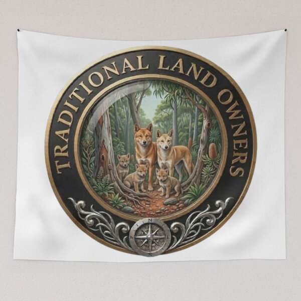 Item preview, Dingoes - Traditional Land Owners designed and sold by Kirrindy Designs.