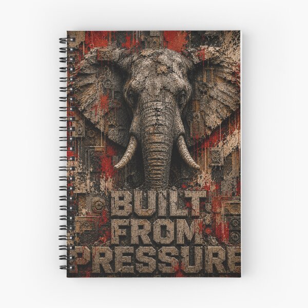 Item preview, Sovereign Operator Built From Pressure Elephant Brutalist Poster designed and sold by SavannaStrikes.