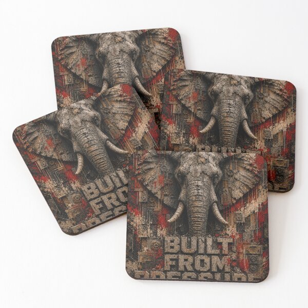Item preview, Sovereign Operator Built From Pressure Elephant Brutalist Poster designed and sold by SavannaStrikes.