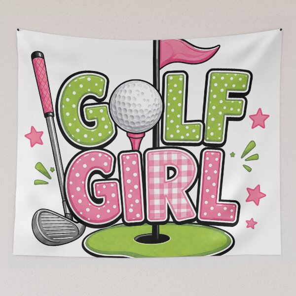 Item preview, Golf Girl Cute Pink Green Golf Graphic | Women's Golf Lover designed and sold by inkflair2.