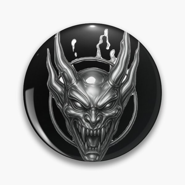 Item preview, Gothic Demon Mask Tattoo - Darkwork Shaded Edition designed and sold by Ideniquo.