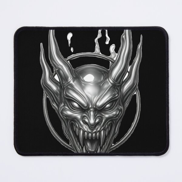 Item preview, Gothic Demon Mask Tattoo - Darkwork Shaded Edition designed and sold by Ideniquo.