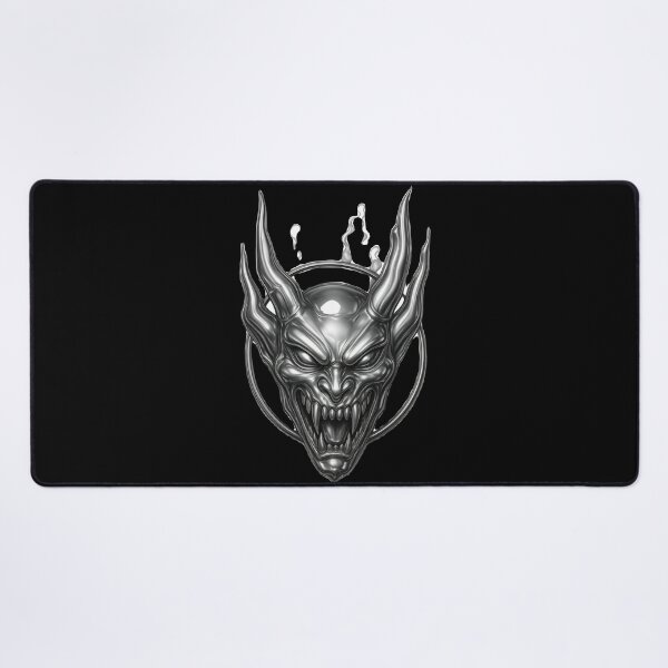 Item preview, Gothic Demon Mask Tattoo - Darkwork Shaded Edition designed and sold by Ideniquo.