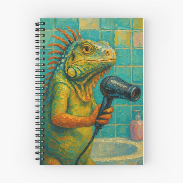 Item preview, Abstract Painting of Singing Iguana Serenade | Whimsical Colorful Reptile Illustration | Modern Tropical Animal Wall Art Print designed and sold by PaintedPixels01.