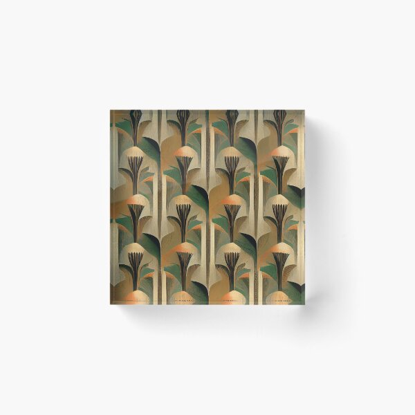 Item preview, Art Deco Golden Hues And Green Luxurious Pattern  designed and sold by DEC02.