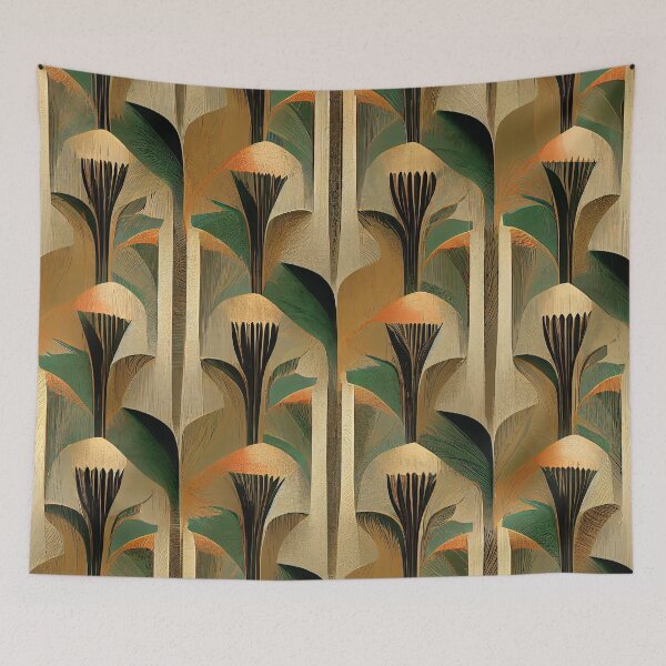 Item preview, Art Deco Golden Hues And Green Luxurious Pattern  designed and sold by DEC02.