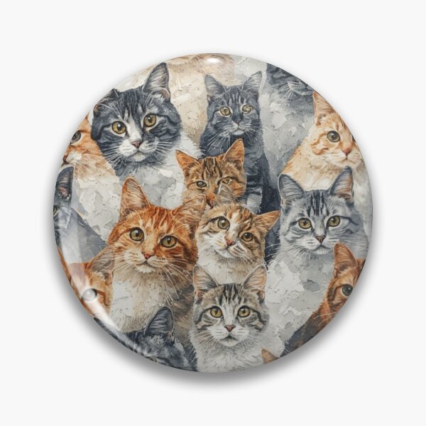 Aperçu de l'œuvre AI Cat Collage – Expressive Feline Faces for Bold Decor & Accessories créée et vendue par Designs By Ms Mal_Tas.