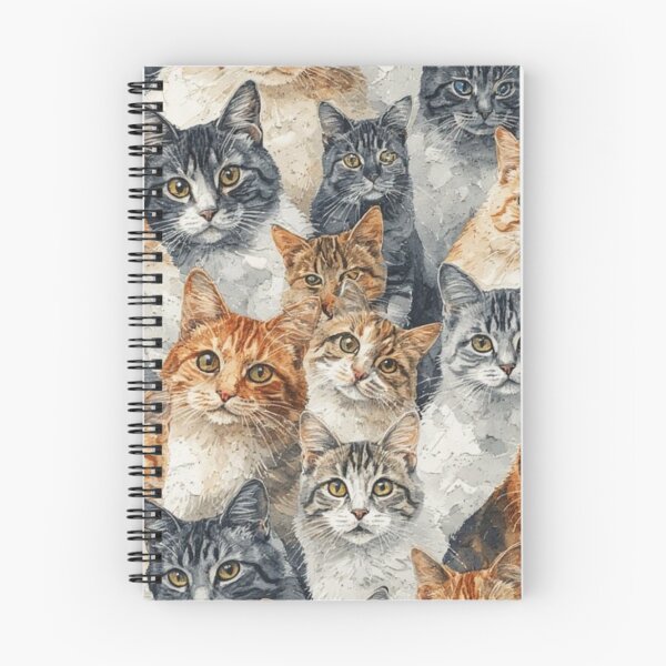 Artikelvorschau, AI Cat Collage – Expressive Feline Faces for Bold Decor & Accessories entworfen und verkauft von Designs By Ms Mal_Tas.