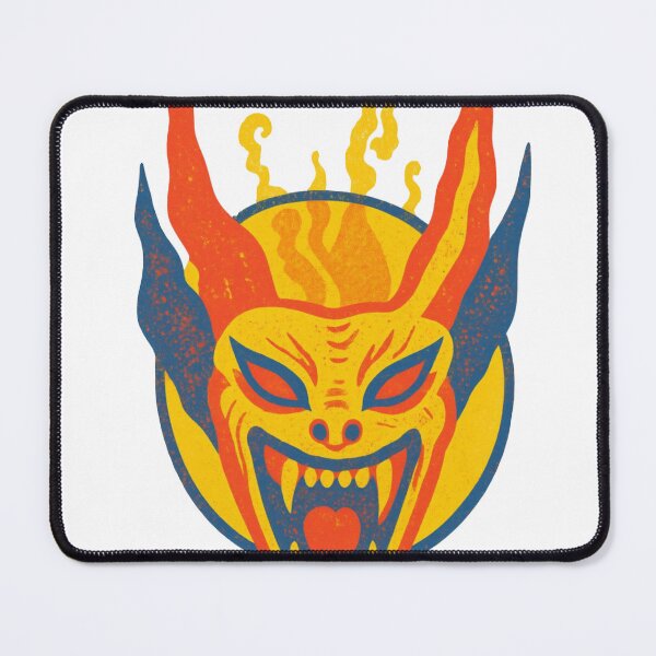 Item preview, Gothic Demon Mask Tattoo - Sulfur Yellow & Blue designed and sold by Ideniquo.