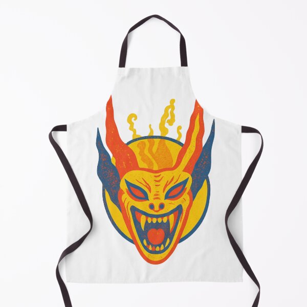 Item preview, Gothic Demon Mask Tattoo - Sulfur Yellow & Blue designed and sold by Ideniquo.
