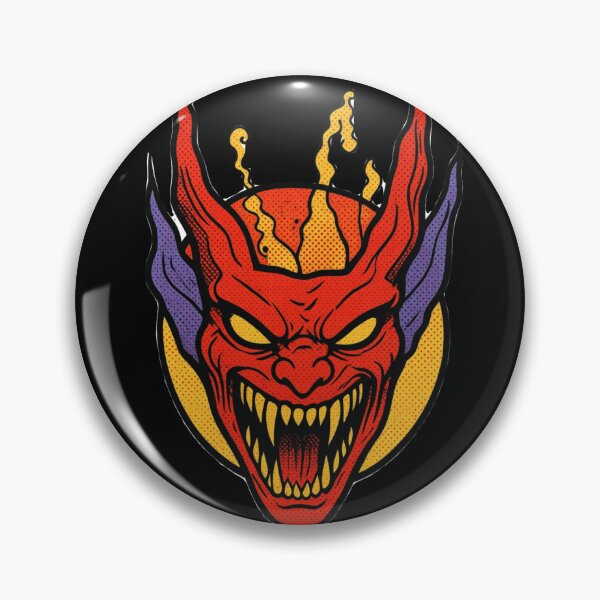 Item preview, Gothic Demon Mask Tattoo - Trash Polka Crimson Red designed and sold by Ideniquo.